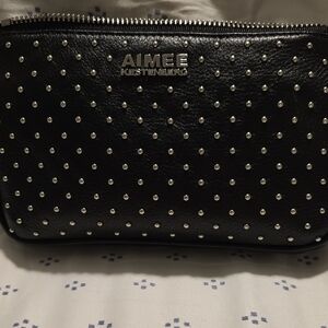 Aimee Kestenberg Black and Silver Studded Clutch